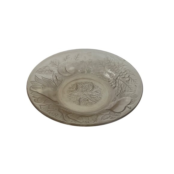 Vintage Della Robbia Fruit Pink Press Glass 10" Dinner Plate - Picture 2 of 4